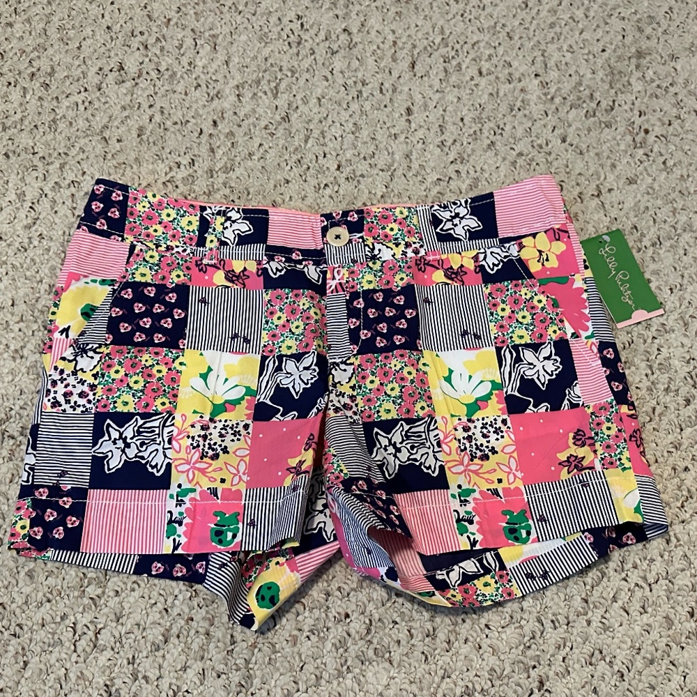 NWT Lilly Pulitzer Callahan Shorts - Multi Patchwork - Size 6 - NEW with Tags